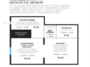 Pronájem bytu 1+1, Meziboří, Dělnická, 60 m2