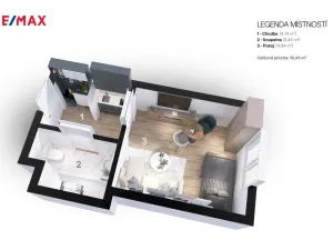 Prodej bytu 1+kk, Městec Králové, Míru, 20 m2