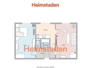 Pronájem bytu 2+1, Karviná - Nové Město, Nedbalova, 49 m2