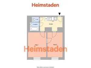 Pronájem bytu 2+kk, Havířov - Město, Koperníkova, 38 m2