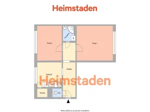 Pronájem bytu 2+1, Ostrava - Výškovice, Srbská, 55 m2