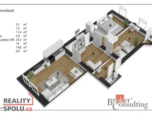 Prodej bytu 3+1, Praha - Žižkov, Hartigova, 84 m2