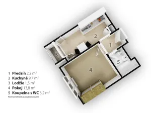 Pronájem bytu 1+1, Praha - Žižkov, Jičínská, 30 m2