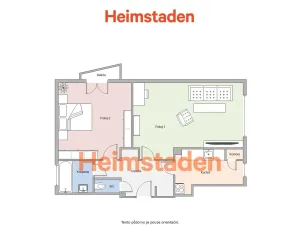 Pronájem bytu 2+1, Orlová - Poruba, Kpt. Nálepky, 50 m2