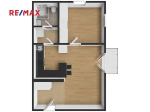 Pronájem bytu 2+kk, Zbůch, Brigádnická, 40 m2
