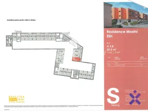 Pronájem bytu 1+kk, Zlín, Mostní, 27 m2