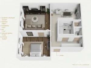 Prodej bytu 2+1, Sokolov, Slovenská, 55 m2