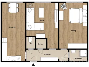 Pronájem bytu 3+kk, Kladno, Bělehradská, 53 m2