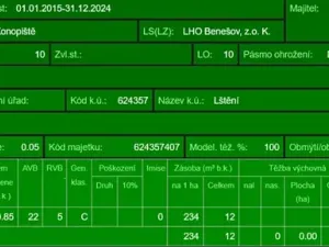 Prodej lesa, Lštění, 4810 m2
