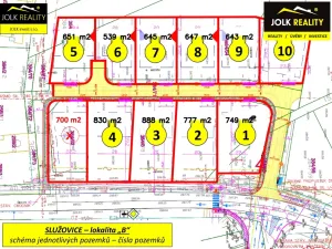 Prodej pozemku pro bydlení, Služovice, 888 m2
