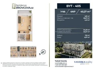 Prodej bytu 1+kk, České Budějovice, Jírovcova, 40 m2
