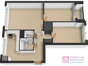 Pronájem bytu 3+1, Břeclav - Charvátská Nová Ves, Na Valtické, 73 m2