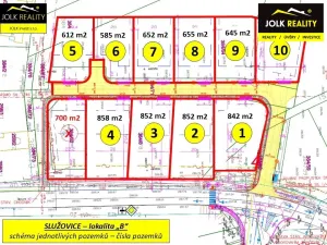 Prodej pozemku pro bydlení, Služovice, 645 m2
