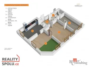 Prodej bytu 3+kk, Trutnov - Střední Předměstí, Jiráskovo náměstí, 78 m2