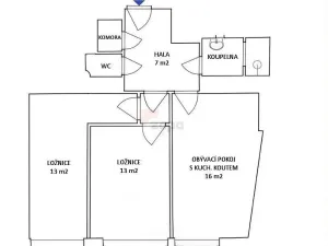Pronájem bytu 3+kk, Praha - Holešovice, Ortenovo náměstí, 62 m2