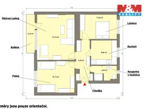 Prodej bytu 3+1, Valy, Pod Lesem, 64 m2