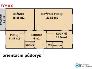 Prodej bytu 3+1, Třebíč - Horka-Domky, Čeloudova, 71 m2