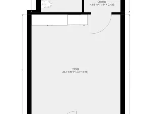 Pronájem bytu 1+kk, Brno, Bratislavská, 40 m2