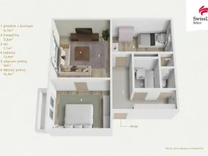 Prodej bytu 3+kk, Březová, Okružní, 64 m2