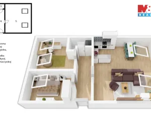 Prodej bytu 3+kk, Kladno - Kročehlavy, Generála Selnera, 84 m2