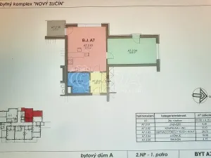 Pronájem bytu 2+kk, Praha - Zličín, Tvrdonická, 58 m2