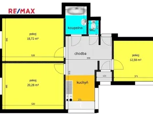Pronájem bytu 3+1, Poděbrady, Puškinova, 72 m2