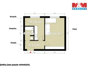 Pronájem bytu 1+1, Plzeň, Železničářská, 41 m2