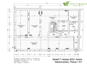 Pronájem obchodního prostoru, Hodonín, nám. 17. listopadu, 535 m2