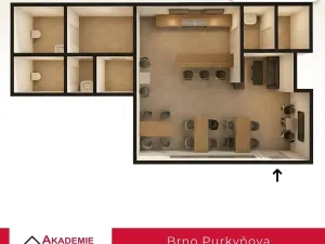 Pronájem obchodního prostoru, Brno, Purkyňova, 51 m2