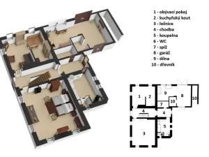Prodej chalupy, Dolní Kalná - Slemeno, 245 m2