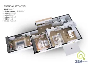 Prodej bytu 3+kk, Včelná, Pod Tratí, 67 m2