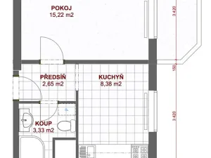 Pronájem bytu 1+1, Uherský Brod, Tkalcovská, 35 m2