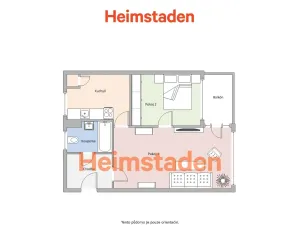 Pronájem bytu 2+1, Orlová - Lutyně, Lesní, 46 m2