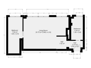 Pronájem bytu 2+kk, Praha - Krč, Krchlebská, 39 m2