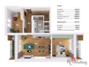 Prodej bytu 3+kk, Bakov nad Jizerou, Žižkova, 80 m2
