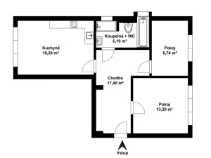 Prodej bytu 3+kk, Ostrava, Gregorova, 55 m2