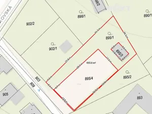 Prodej pozemku pro bydlení, Zlín, 1311 m2