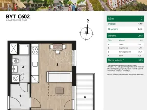 Pronájem bytu 1+kk, Praha - Hlubočepy, Fabiánové, 30 m2