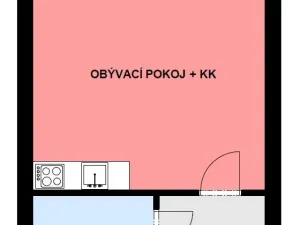 Pronájem bytu 1+kk, Brno - Medlánky, Hrázka, 39 m2