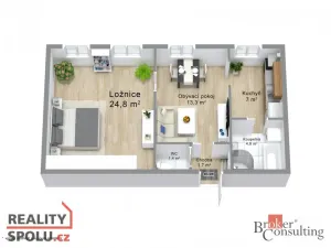 Prodej bytu 2+1, Nejdek, náměstí Karla IV., 70 m2