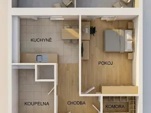 Prodej bytu 2+kk, Brno, Vychodilova, 38 m2