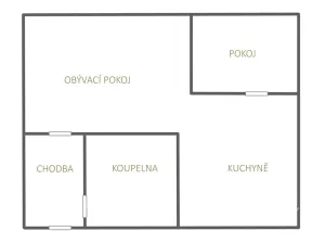 Pronájem bytu 2+kk, Litvínov, Přátelství, 34 m2