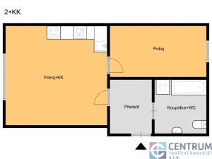 Pronájem bytu 2+kk, Jablonec nad Nisou, U Jeslí, 40 m2