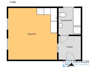 Pronájem bytu 2+kk, Jablonec nad Nisou, U Jeslí, 29 m2