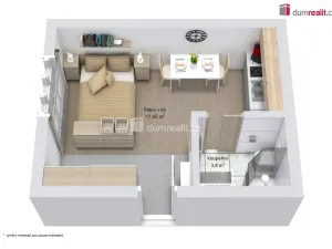 Pronájem bytu 1+kk, Ústí nad Labem - Ústí nad Labem-centrum, Emy Destinové, 21 m2