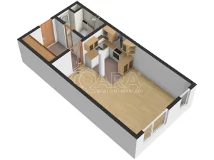 Pronájem bytu 1+kk, Praha - Prosek, Nad šestikopy, 36 m2