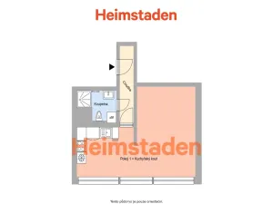 Pronájem bytu 1+kk, Havířov - Město, nám. Republiky, 34 m2