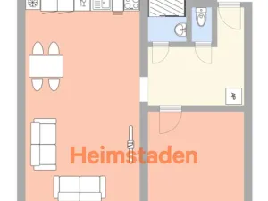 Pronájem bytu 2+1, Ostrava - Poruba, Alšova, 56 m2