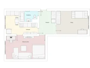 Prodej bytu 2+1, Plzeň, Dlouhá, 62 m2