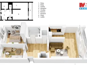Prodej bytu 3+1, Praha - Bohnice, Dolákova, 74 m2